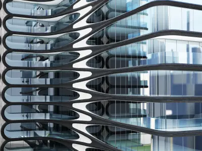 Building in New York  520 West 28th Street  Zaha Hadid 3D model