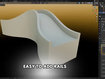 3D Tudor Bridgify - Blender Bridge Geometry Node 3D model