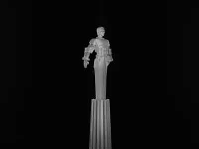 Yuri Gagarin Statue Monument 3D model