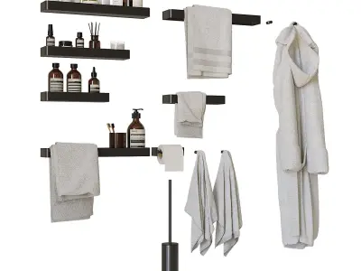 Decorative bathroom set 10 3D model