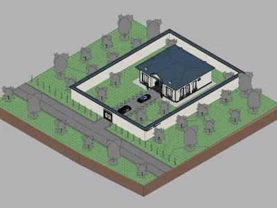 Classic House Revit Model 7 3D model