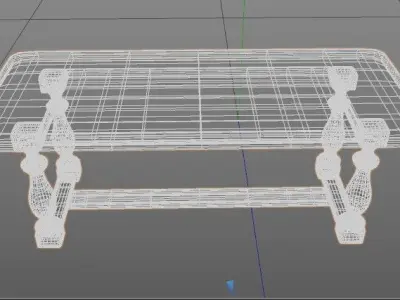 classic coffee table  Free 3D model