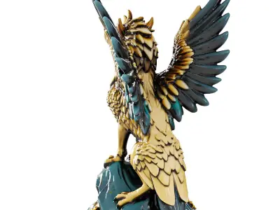 griffin majesty 4 statue 3D model