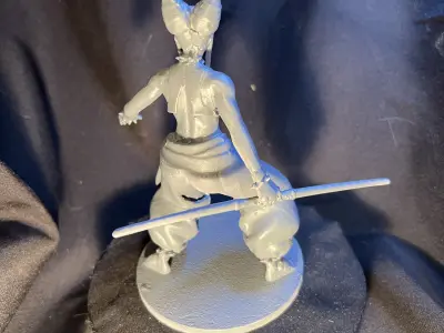 Double-Bladed Energy Sword Woman 3D print model