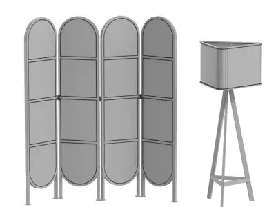 Cane Floor Lamp 3D model