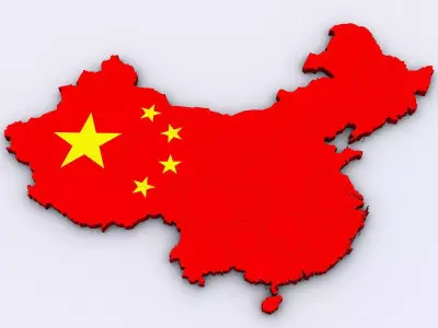 Map of China 3D model