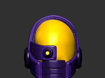 helmet high poly sculpt 3d printable ver 7 3D model 3D model 51