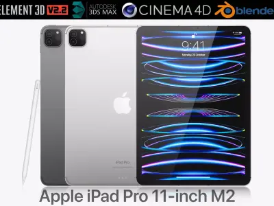 Apple iPad Pro 11 inch M2 3D model