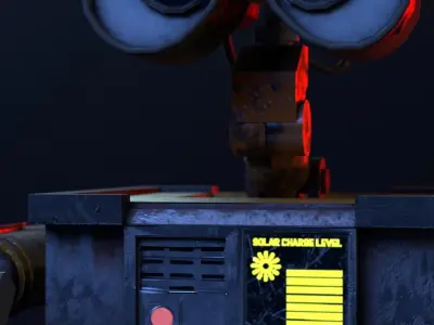 Wall-E wall e robot wallpaper Low-poly 3D model