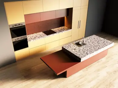 73-Kitchen1 matte 7 3D model