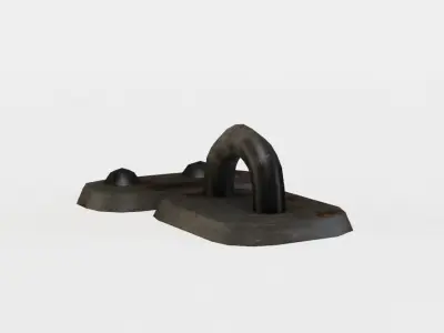 Lock base Low-poly 3D model