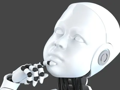  Cyborg Robot Family Rig 