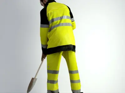 3D Scan Man Worker Safety 014 3D model