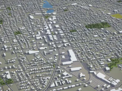 Las Cruces Low-poly 3D model