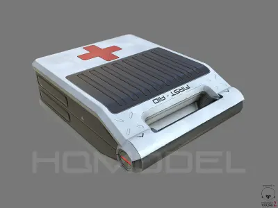First Aid Case PBR Sci-Fi Low-poly 3D model