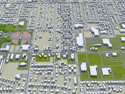 West Valley City Utah USA 40km Low-poly 3D model