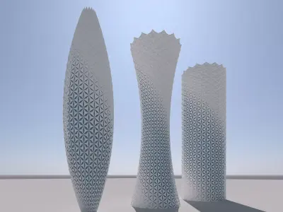 parametric Tower models 3D model