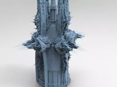 Emperor Adviser Sci fi Tower 1  3D model