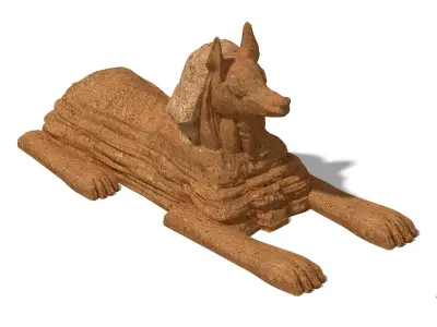 Sphinx egyptian statue of 3D model