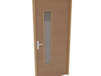 Office door  Low-poly 3D model