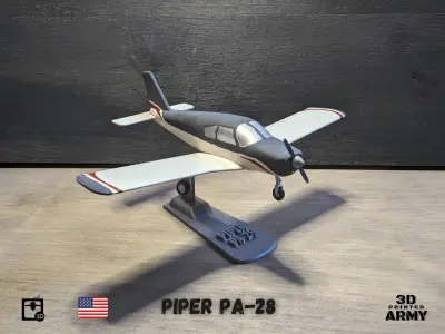 PIPER PA-28 Cherokee  - 3D printed scalemodel 3D print model 3D print model