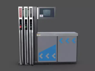 Gasoline Pump Low-poly 3D model