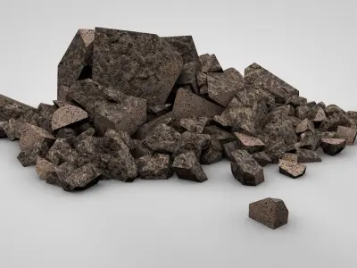 Rock Piles 1 Low-poly 3D model