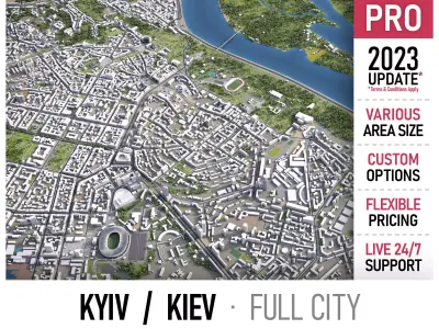 Kiev - Kyiv Low-poly 3D model