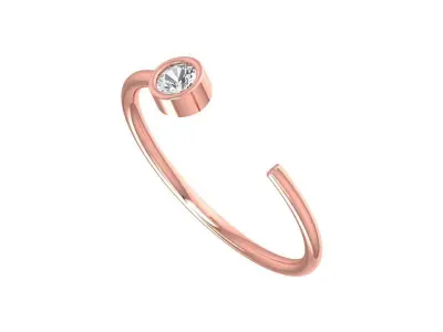 Women Open End Light Weight Band Ring 3D print model get
