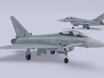  Eurofighter Typhoon Jet Rigged 