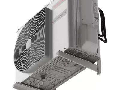 Toshiba Outdoor Air Conditioner Unit Low-poly 3D model