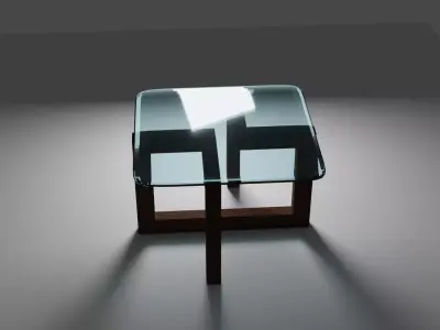 Low Table Low-poly 3D model