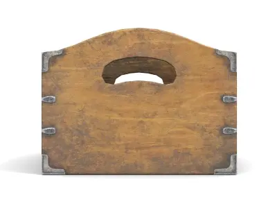 Ancient Wooden Box 3 Low-poly 3D model