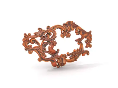 Baroque Cherub Ornament model pack Low-poly 3D model