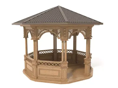 Wooden Gazebos 3D model