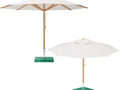 bambrella levante bambou parasol 3D model