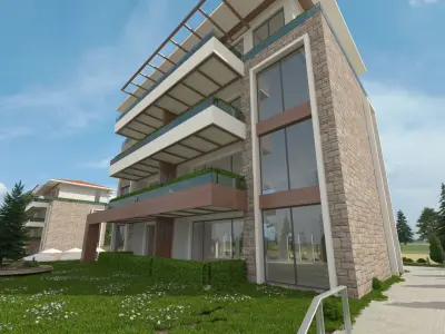 Modern Residential Exterior 3D model