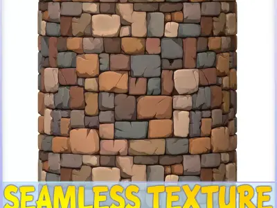 Stylized Stone Floor Seamless Texture Texture 16