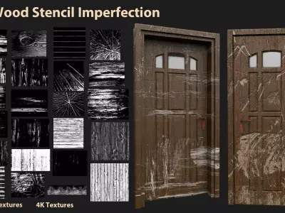 100 Wood Stencil Imperfection-VOL 01 Texture