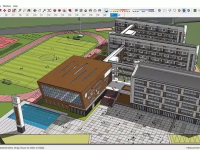 Sketchup School and University K1 3D model