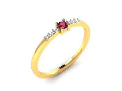 Diamond Ring For Women 3d Print Model 3D print model 35