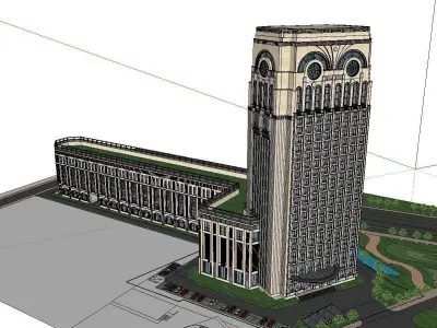 vacation spot-Resort-Fashion Leisure Hotel-091 3D model