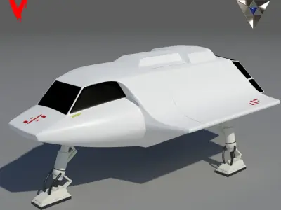 V Spaceship replica 3D print model