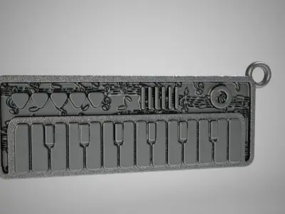 Keyboard Keychain 3D print model
