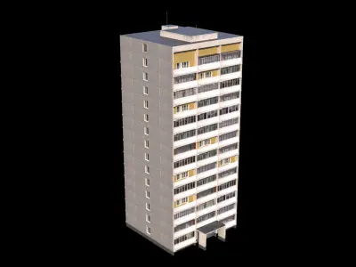 Russian buildings pack Low-poly 3D model