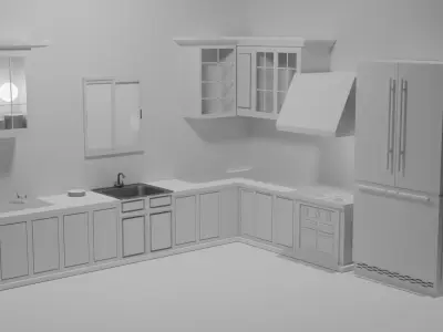Modern kitchen 3D model 3D model
