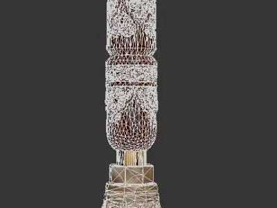 Traditional  Central Asia Column 3D model