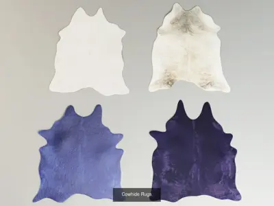 Cowhide Rugs Collection 3D Model Pack