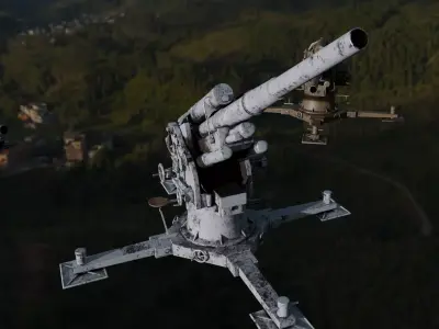Flak german ww2 cannon pack 3D model