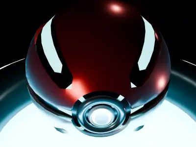 POKEBALL MODEL  Low-poly 3D model